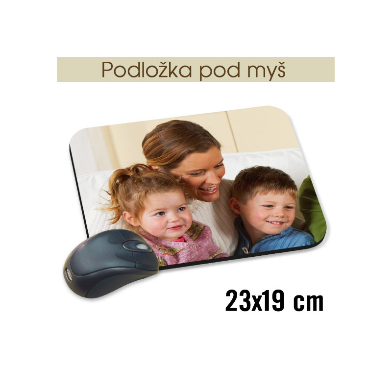 🖱 Podložka pod myš s vlastním potiskem (23 × 19 cm)