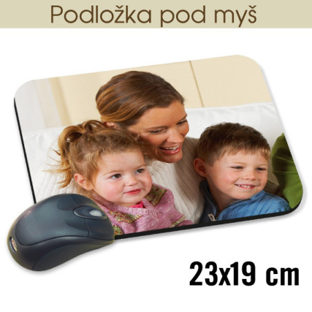 🖱 Podložka pod myš s vlastním potiskem (23 × 19 cm)