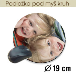 🖱 Kulatá podložka pod myš s vlastním potiskem (⌀ 19 cm)