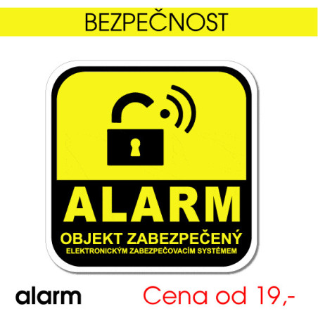 ALARM – objekt zabezpečen