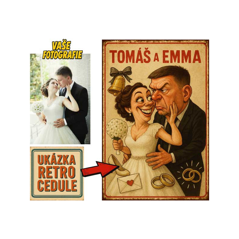 Retro cedule - Svatba