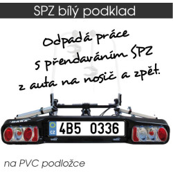 Plastová SPZ značka na...