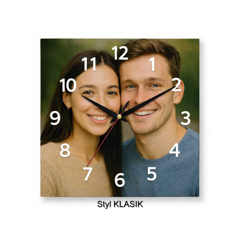 Hodiny z vlastní fotografie – arabské číslice moderní