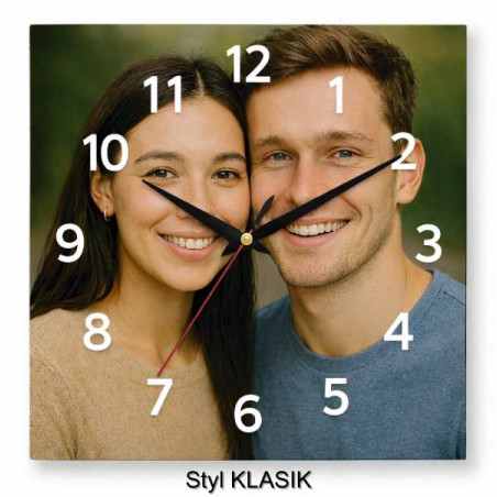 Hodiny z vlastní fotografie – arabské číslice moderní