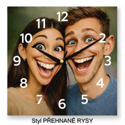 Hodiny z vlastní fotografie – arabské číslice moderní