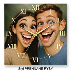 Hodiny z vlastní fotografie – římské číslice elegantní