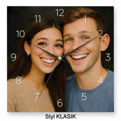 Hodiny z vlastní fotografie – tenké číslice