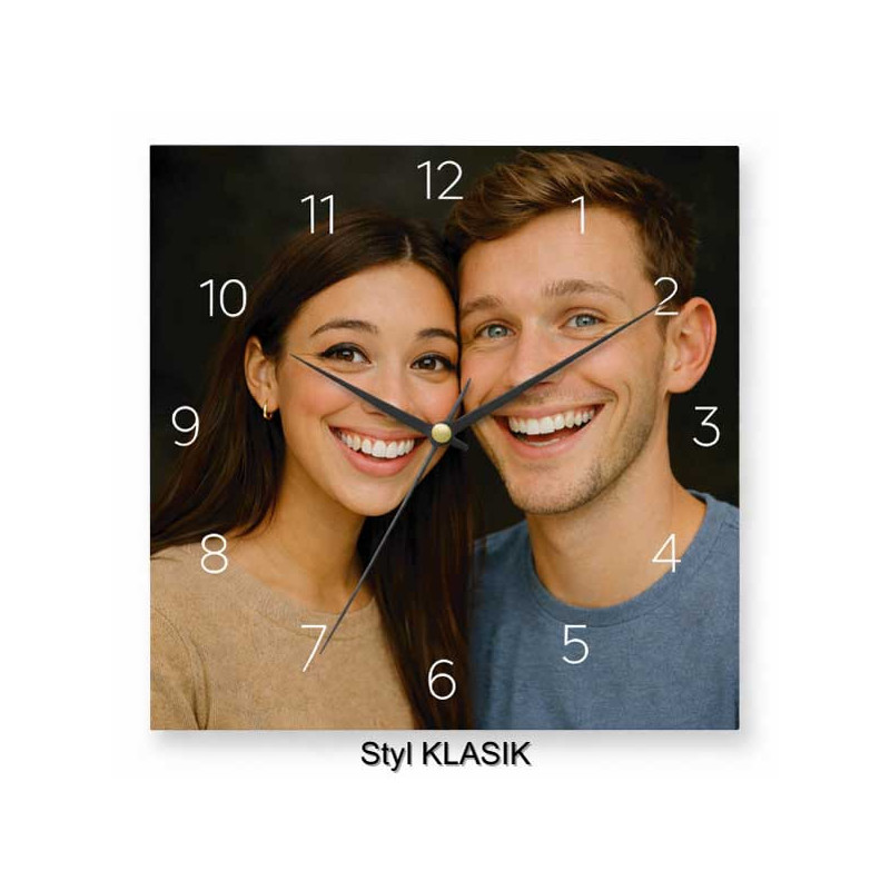 Hodiny z vlastní fotografie – tenké číslice