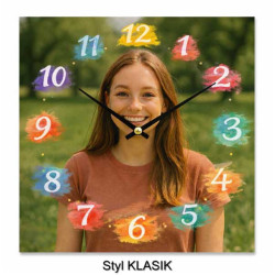 Hodiny z vlastní fotografie – štětcové číslice