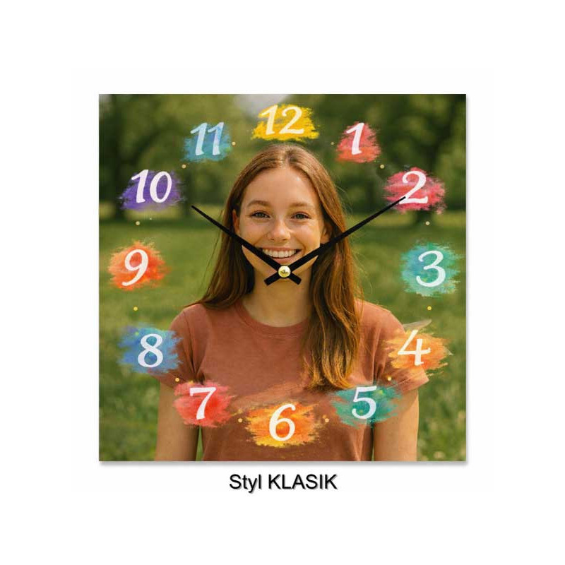 Hodiny z vlastní fotografie – štětcové číslice