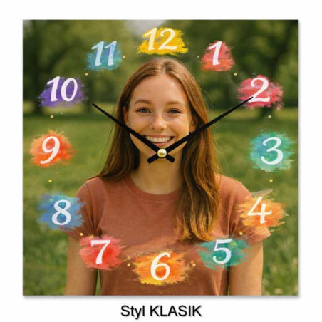 Hodiny z vlastní fotografie – štětcové číslice