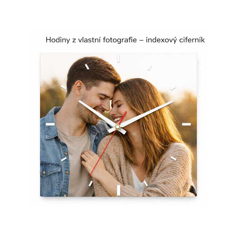 Hodiny z vlastní fotografie – indexový ciferník