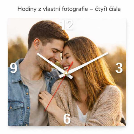 Hodiny z vlastní fotografie – čtyři čísla