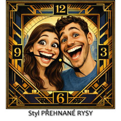 Hodiny z vlastní fotografie – Art Deco ciferník