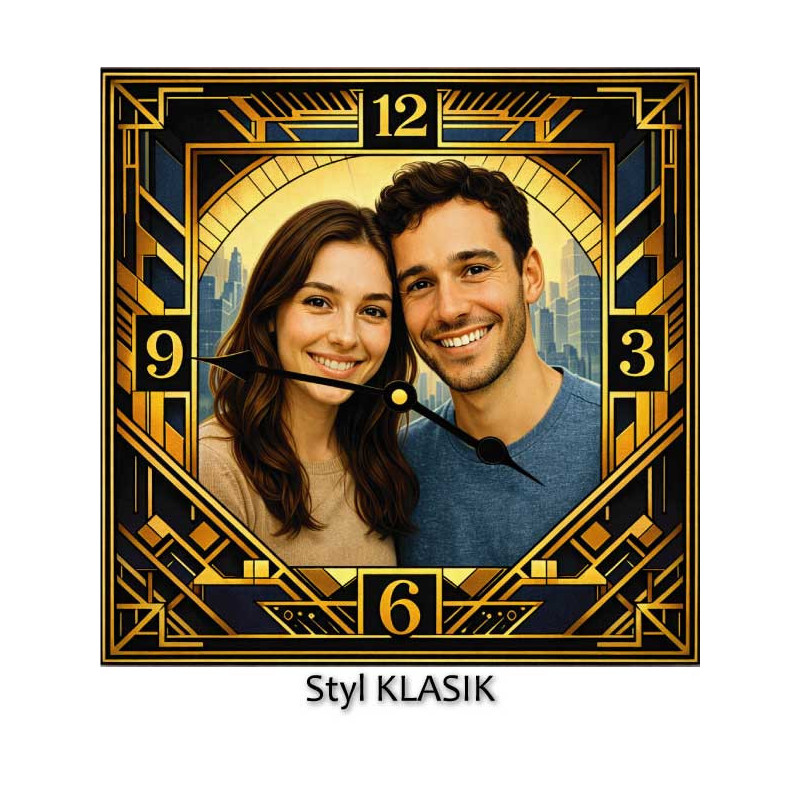 Hodiny z vlastní fotografie – Art Deco ciferník
