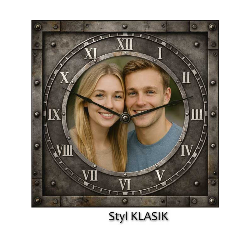 Hodiny z vlastní fotografie – industriální ciferník