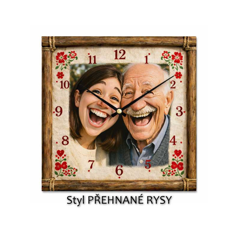 Hodiny z vlastní fotografie – český venkov