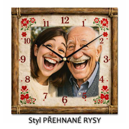 Hodiny z vlastní fotografie – český venkov