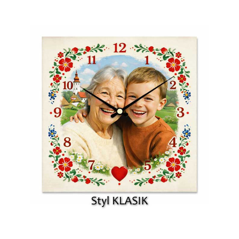 Hodiny z vlastní fotografie – český venkov