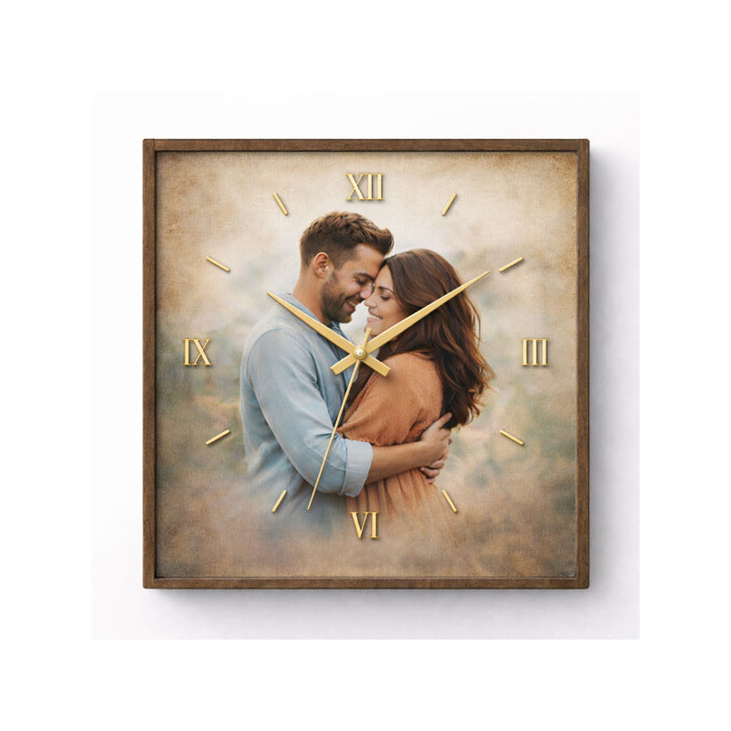 Hodiny z vlastní fotografie – styl romantický portrét
