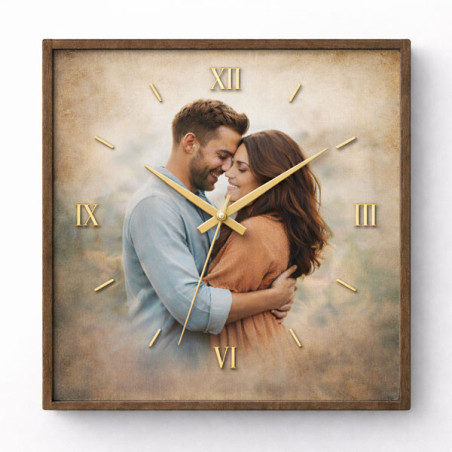 Hodiny z vlastní fotografie – styl romantický portrét