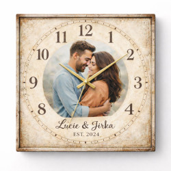Hodiny z vlastní fotografie – styl dlaždice