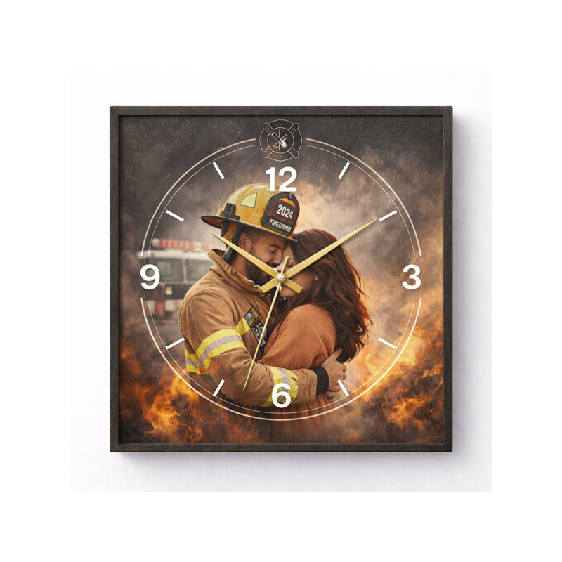 Hodiny z vlastní fotografie – oheň