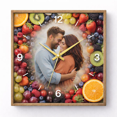 Hodiny z vlastní fotografie – ovoce