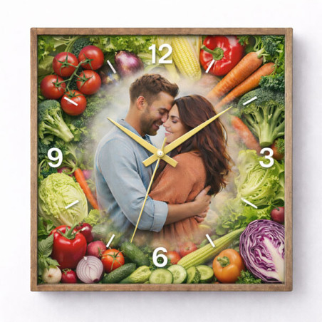 Hodiny z vlastní fotografie – zelenina