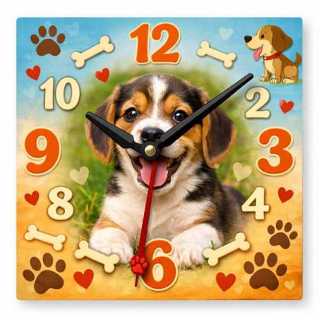 Hodiny z vlastní fotografie – pes