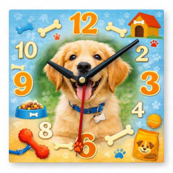 Hodiny z vlastní fotografie – pes