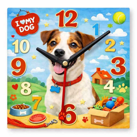 Hodiny z vlastní fotografie – pes