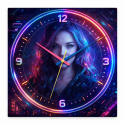 Hodiny z vlastní fotografie – neon