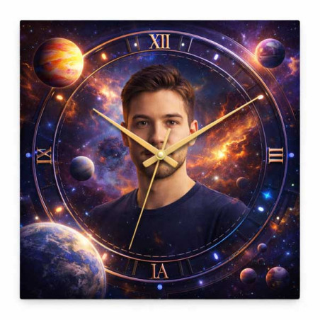 Hodiny z vlastní fotografie – planety