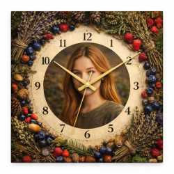 Hodiny z vlastní fotografie – sušené ovoce