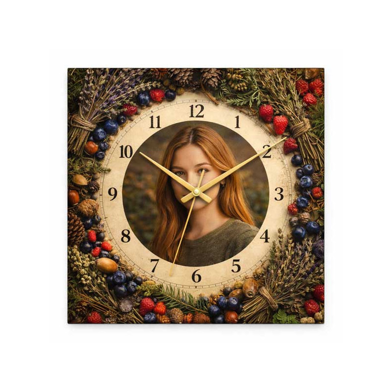 Hodiny z vlastní fotografie – sušené ovoce