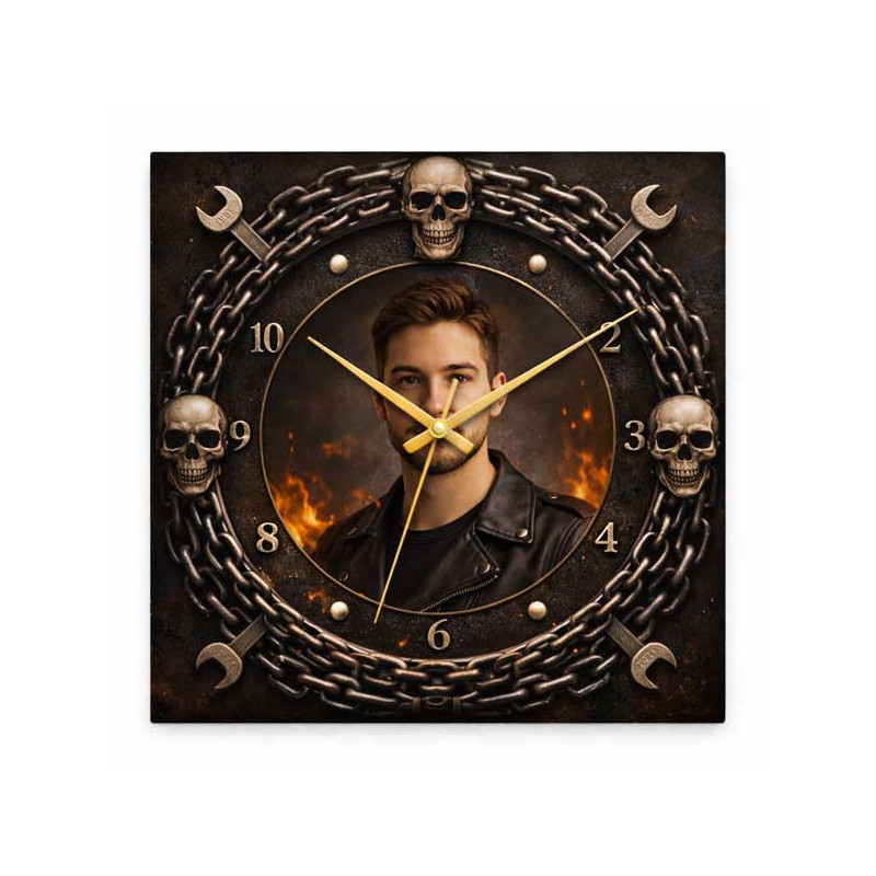 Hodiny z vlastní fotografie – lebky