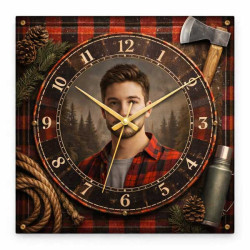 Hodiny z vlastní fotografie – flanelová košile