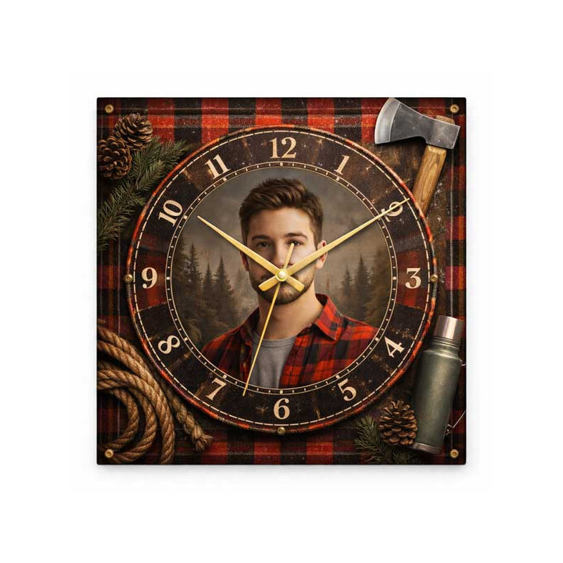 Hodiny z vlastní fotografie – flanelová košile