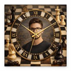 Hodiny z vlastní fotografie – šachy