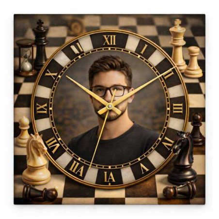 Hodiny z vlastní fotografie – šachy