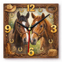 Hodiny z vlastní fotografie – koně