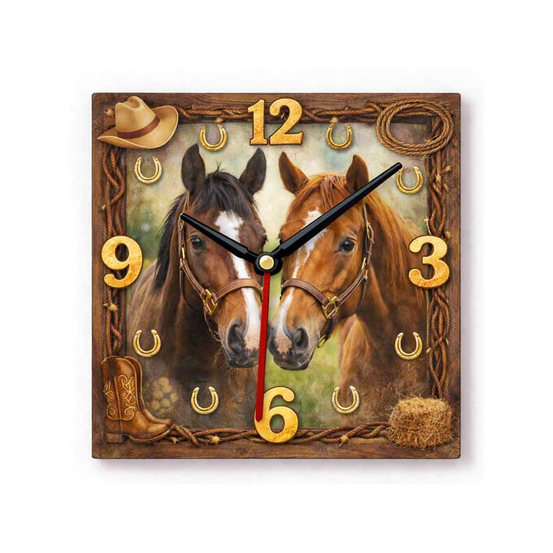 Hodiny z vlastní fotografie – koně