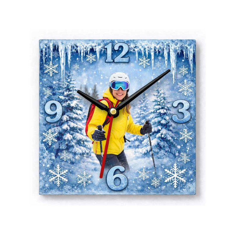 Hodiny z vlastní fotografie – zima