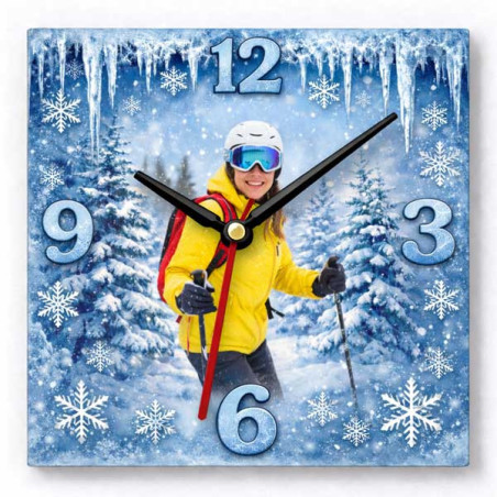 Hodiny z vlastní fotografie – zima