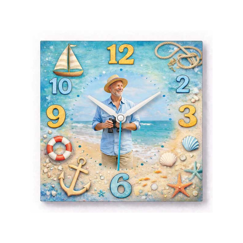 Hodiny z vlastní fotografie – moře