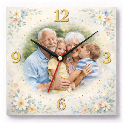 Hodiny z vlastní fotografie – jemný motiv