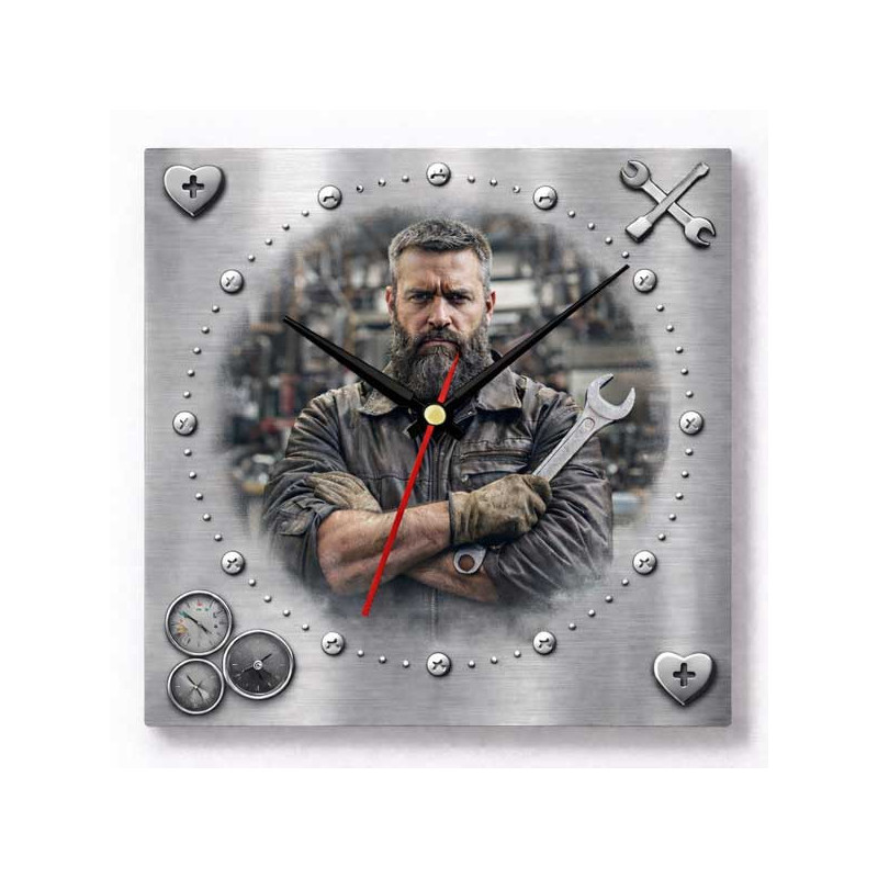 Hodiny z vlastní fotografie – hliník