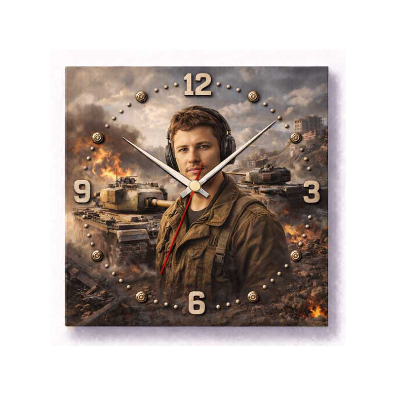 Hodiny z vlastní fotografie –tanky