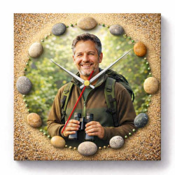 Hodiny z vlastní fotografie – kamínky